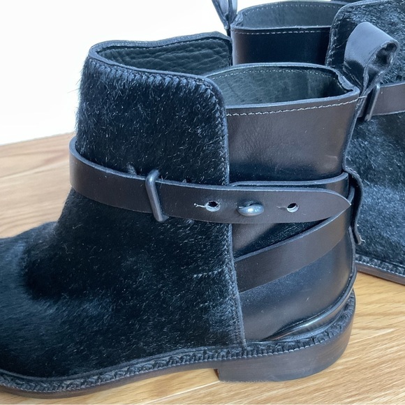 Rag & Bone Driscoll Chelsea Fur and Leather Boots Size 36.5 Black - Picture 7 of 14